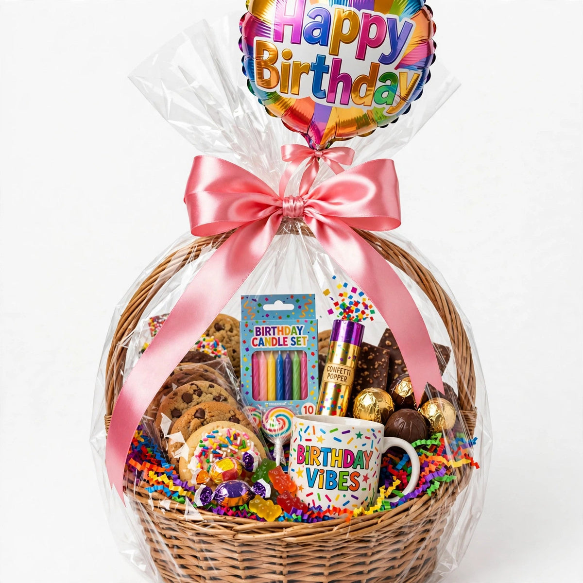 Birthday custom gift basket example