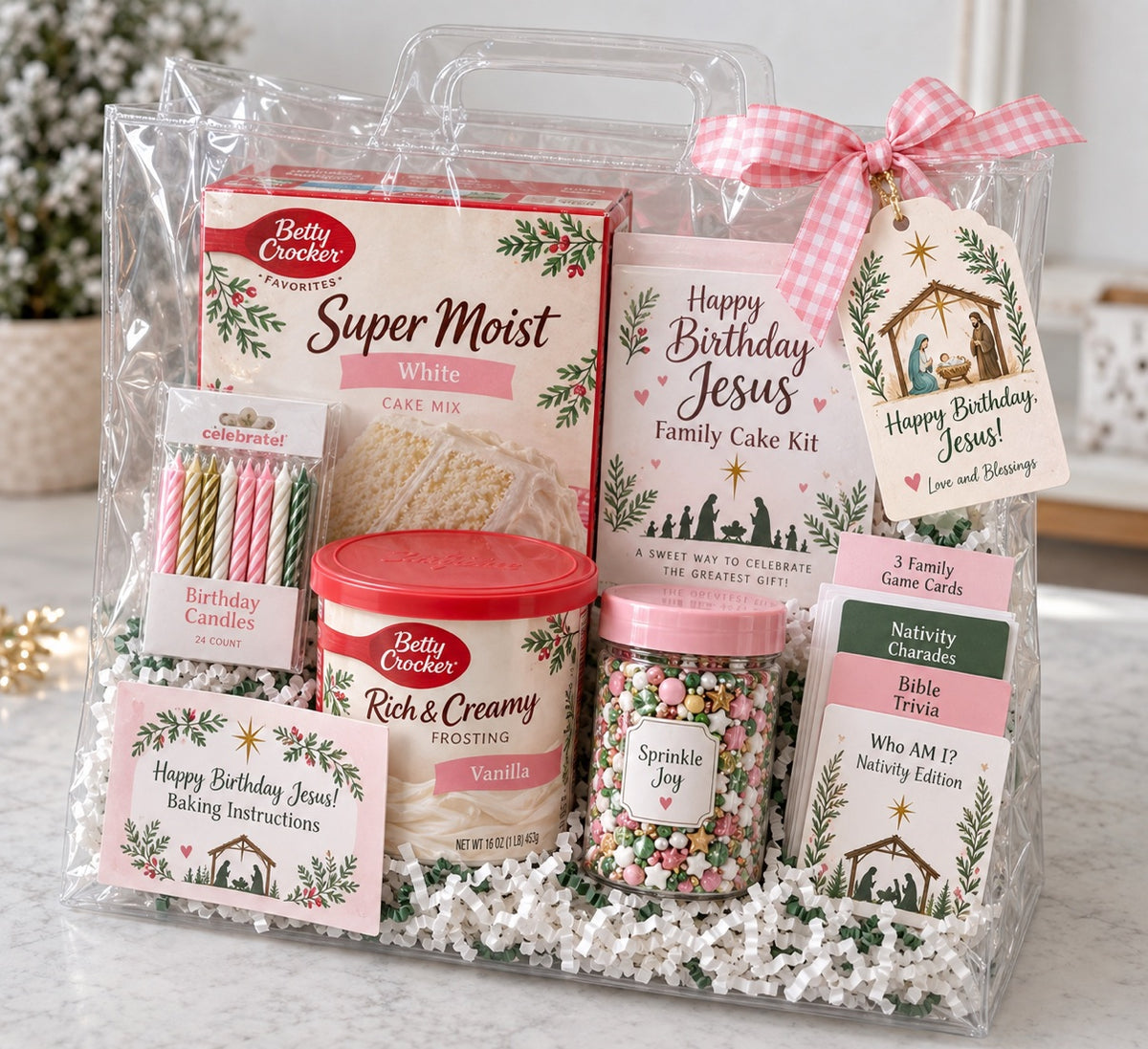 Happy Birthday, Jesus! family cake kit