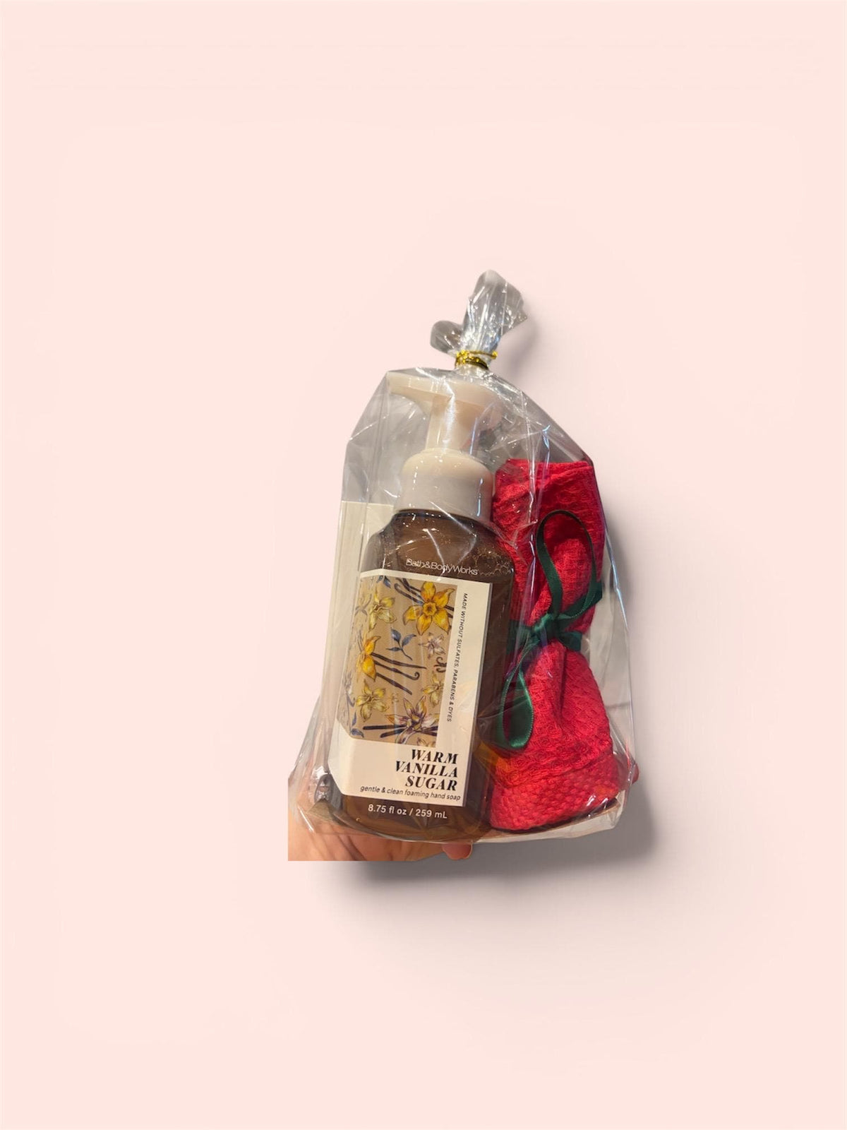 Holiday Snowman Hand Soap Gift Set • Warm Vanilla Sugar, Kitchen Towel, Candle