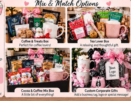 Coffee Tea Cocoa Gift Box, Holiday Drink Bar, Corporate Christmas  and Thanksgiving Gift, Office Break Room Gift, Employee Appreciation
