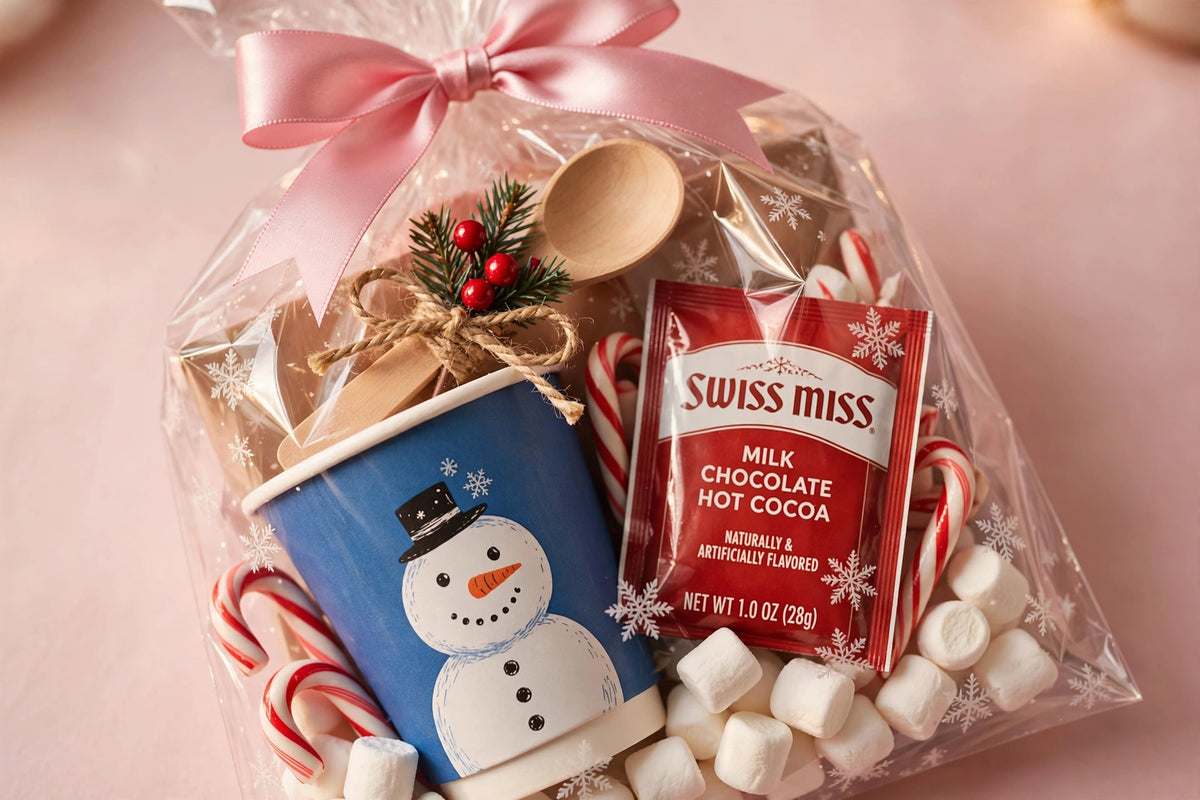 Snowman Soup with Wooden Stirring Spoon (Paper Cup)