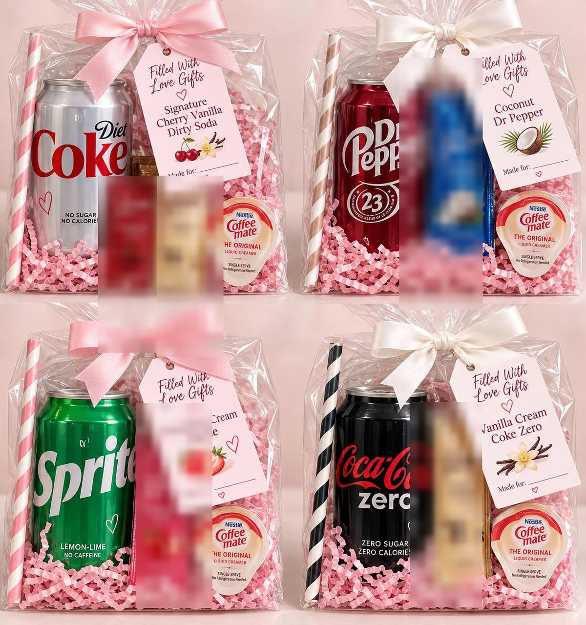 Dirty soda gift bags, assorted flavors
