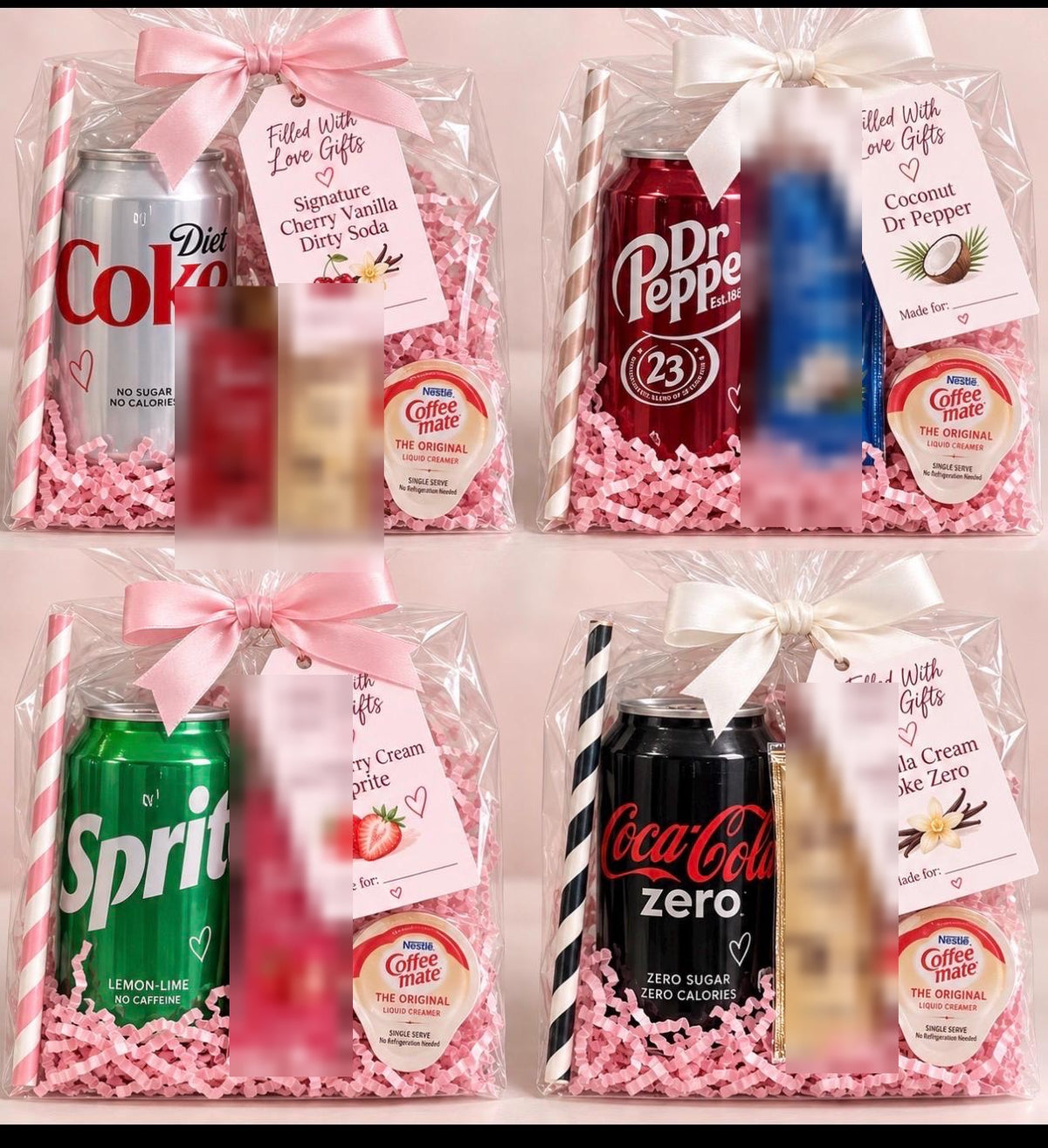 Dirty soda gift bags, assorted flavors