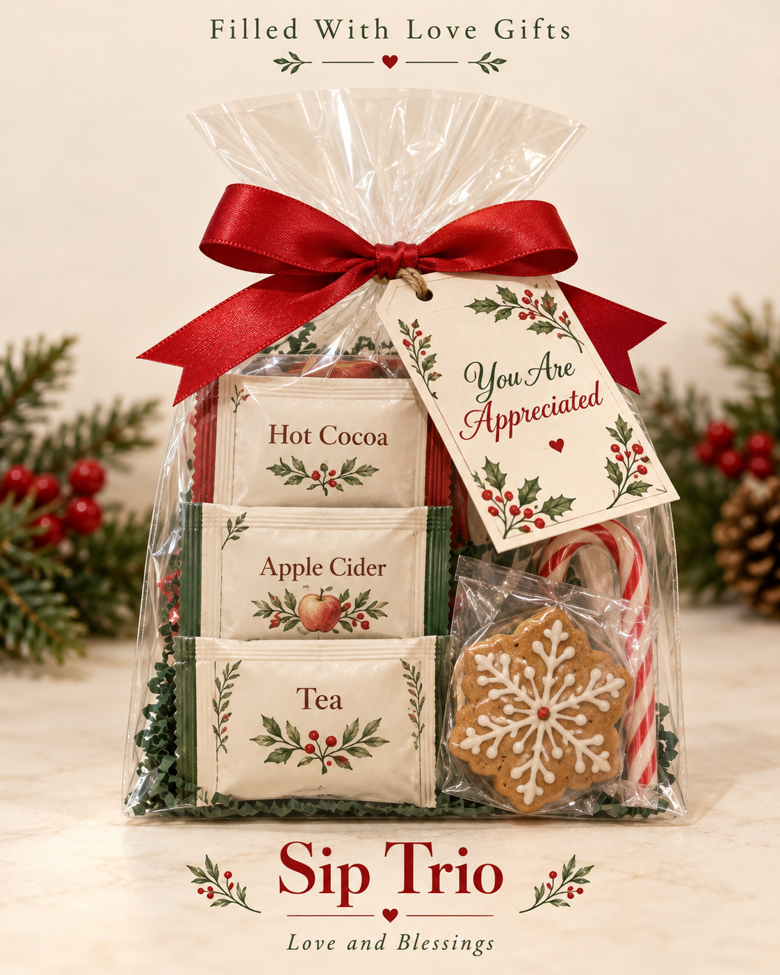 Gingerbread Sip Trio — Christmas design